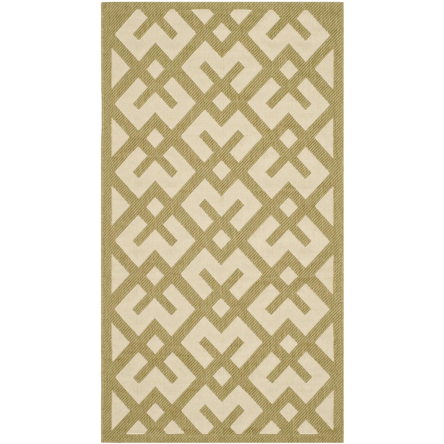 safavieh courtyard 系列 cy6915-232 棕色骨头室内/室外方形地毯